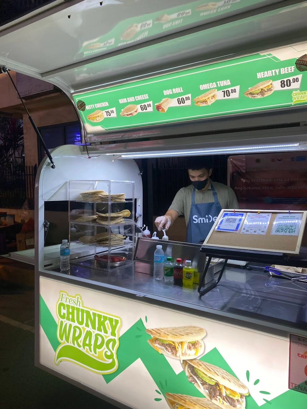 A busy day at the Chunky Wraps counter