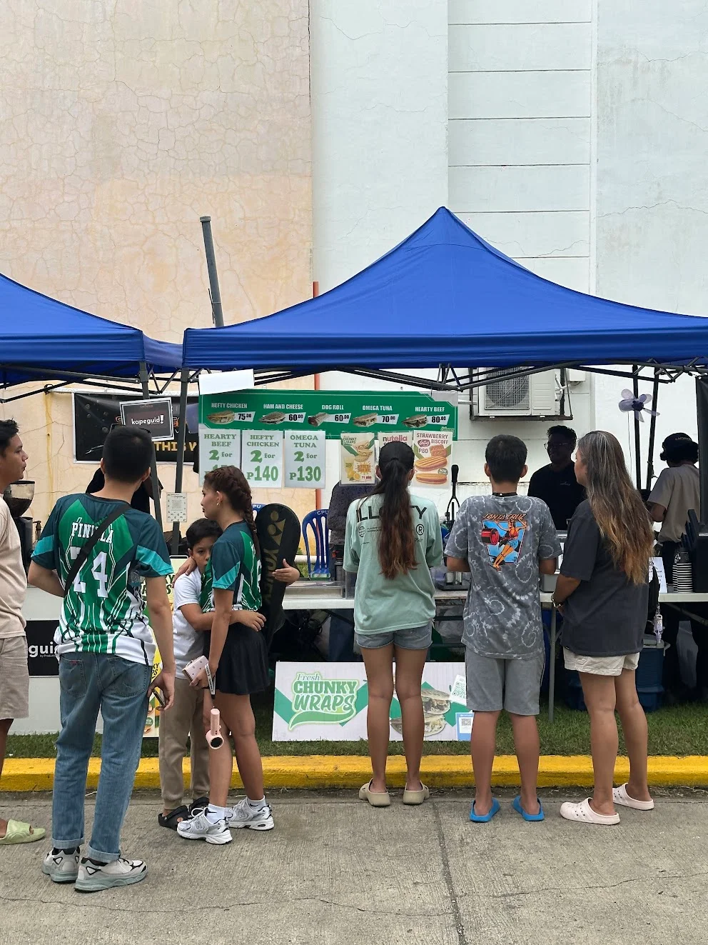 The Chunky Wraps community at the stall